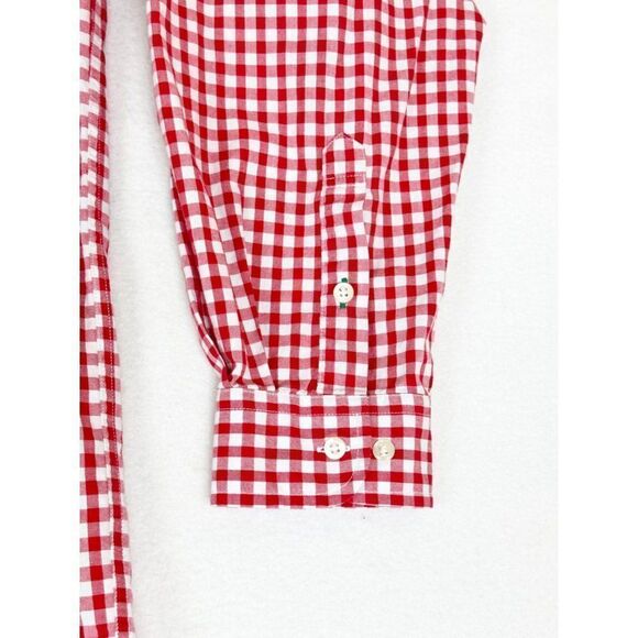 Vintage 90s Tommy Hilfiger Button Front Shirt XL Checkered Tablecloth Red White - Picture 6 of 9
